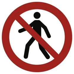 Für Fußgänger verboten ISO 7010, Kunststoff, Ø 400 mm