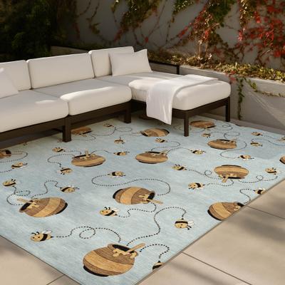 Addison Rugs Machine Washable Indoor/ Outdoor Kids Honeybee Chantille Rug