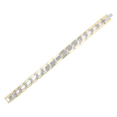 Gliederarmband ADELIA´S "Armband – Gliederarmband aus Edelstahl 21,5 cm", gold, Armbänder, Damen, 22cm, Edelstahl, Gliederarmband, Ideal zum Verschenken – schlicht und stilvoll