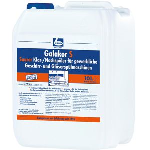 Dr.Becher Klarspüler Galakor S, für gewerbliche Spülmaschinen, Kanister, sauer, 10 Liter