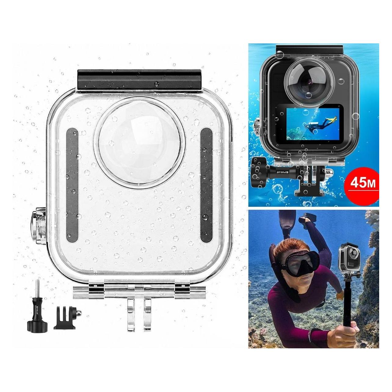 Puluz Obudowa Podwodna Wodoodporna Wodoszczelna Etui Do 45m Do Gopro Max 2 / Max2 / Pu1098t (PULUZ)