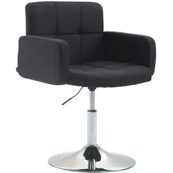 DELUKE Lounger Sessel RIYADH - Stoff Schwarz 58x48x80 cm | Barhocker Loungesessel Wohnzimmer Bequem Clubsessel Sessel Hotel