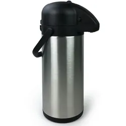 Gravidus Edelstahl Airport Pumpkanne Thermoskanne Fassungsvermögen 3 Liter