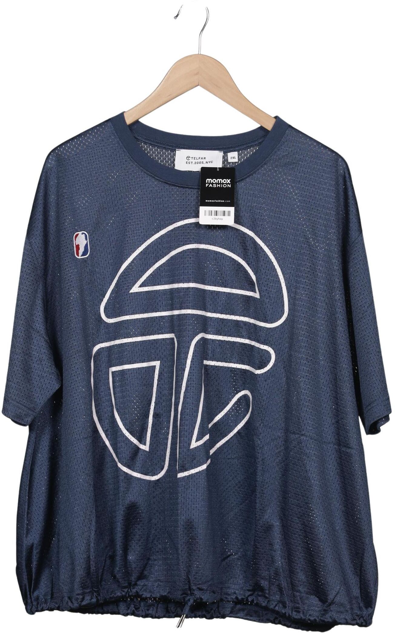Telfar Herren T-Shirt, Marineblau, Gr. Xxl, Synthetik - Second Hand