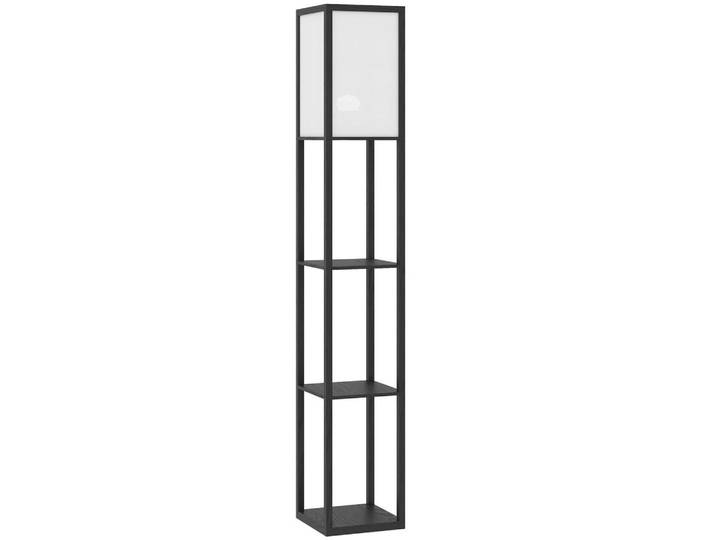 Homcom Stehlampe Acryl MDF Schwarz, E27, 26x160x26 cm, Lampen & Leuchten, Innenbeleuchtung, Stehlampen