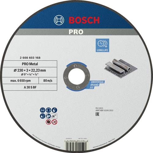 Bosch Accessories A30 S BF 2608603168 Trennscheibe gerade 230mm Metall