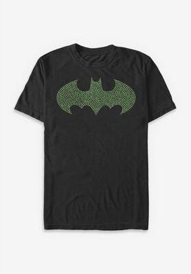 Men's Big & Tall Batman Clover Logo Graphic Tee by DC Comics in Black (Size 4XL)