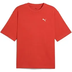PUMA Herren Shirt WARDROBE ESS Boxy Tee, Größe S in Rot Rot
