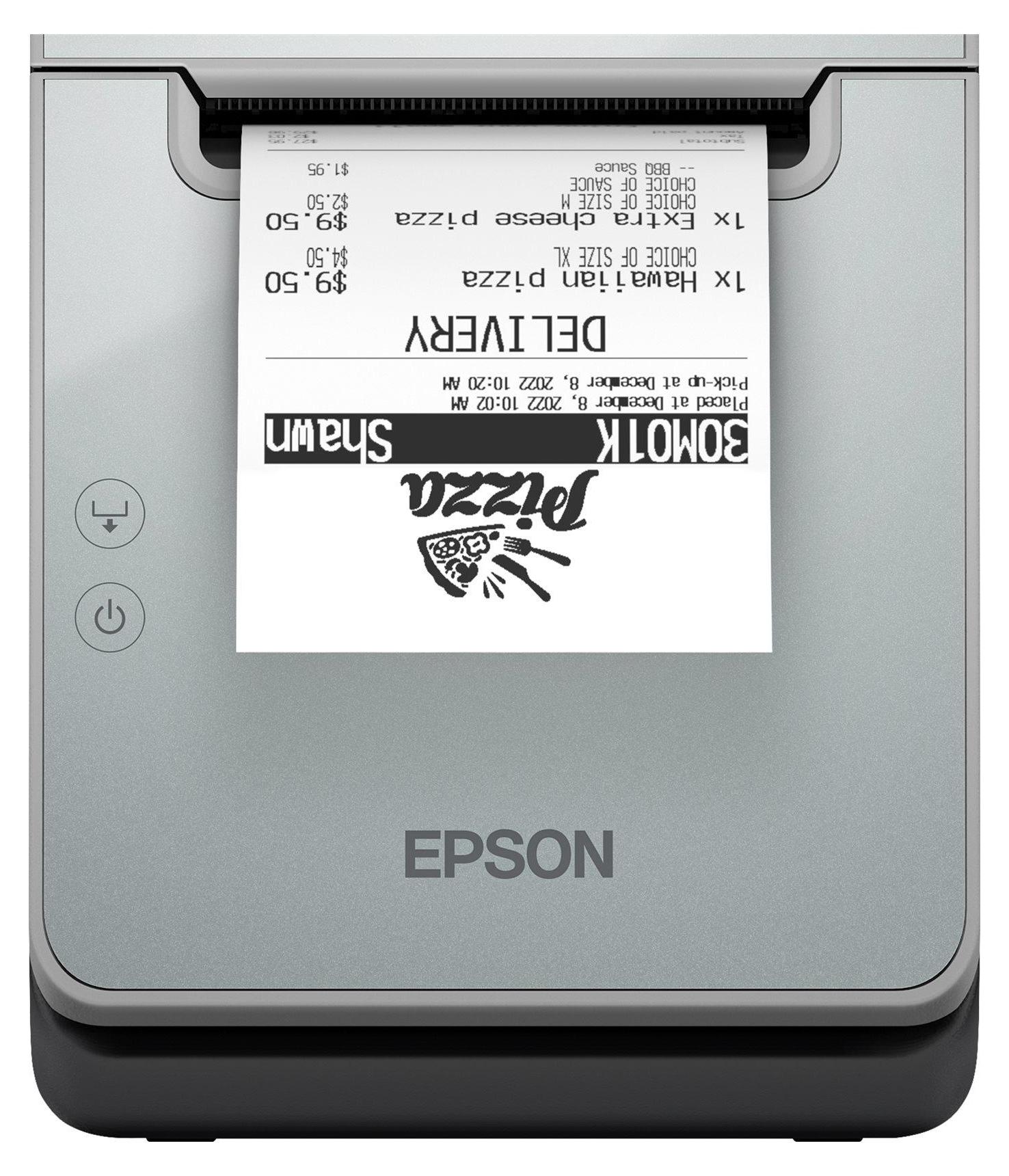 Epson TM-L100, Thermische Leitung, 203 x 203 DPI, Verkabelt & Kabellos, Schwarz, Grau