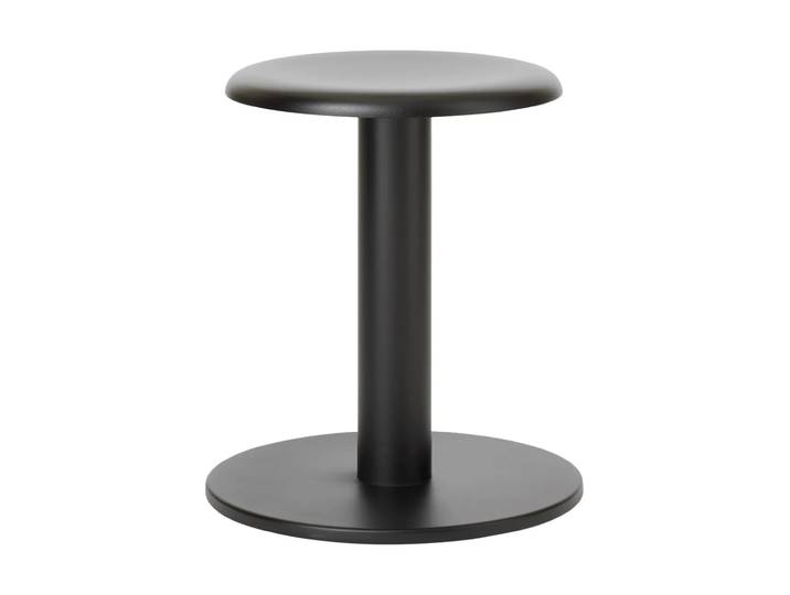 New Works Coupe runder Hocker Black, Ø40x46 cm