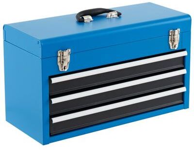Costway Portable Garage Mechanic Tool Cabinet Box with 3 Drawers-Blue