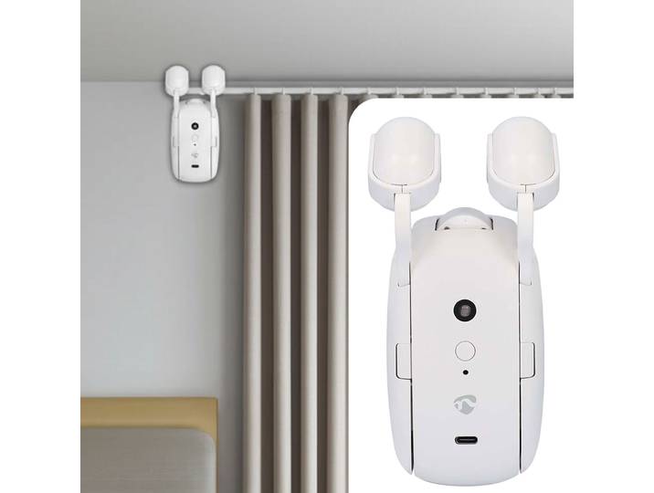 Automatischer Vorhangöffner für Stangenschiene, SmartLife, App, Bluetooth