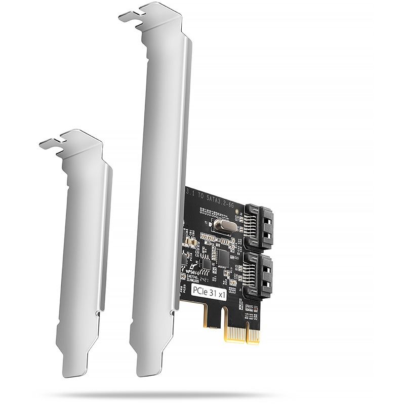 AXAGON PCES-SJ2 PCIe Controller 2x internal SATA 6G port, JMB582 + LP