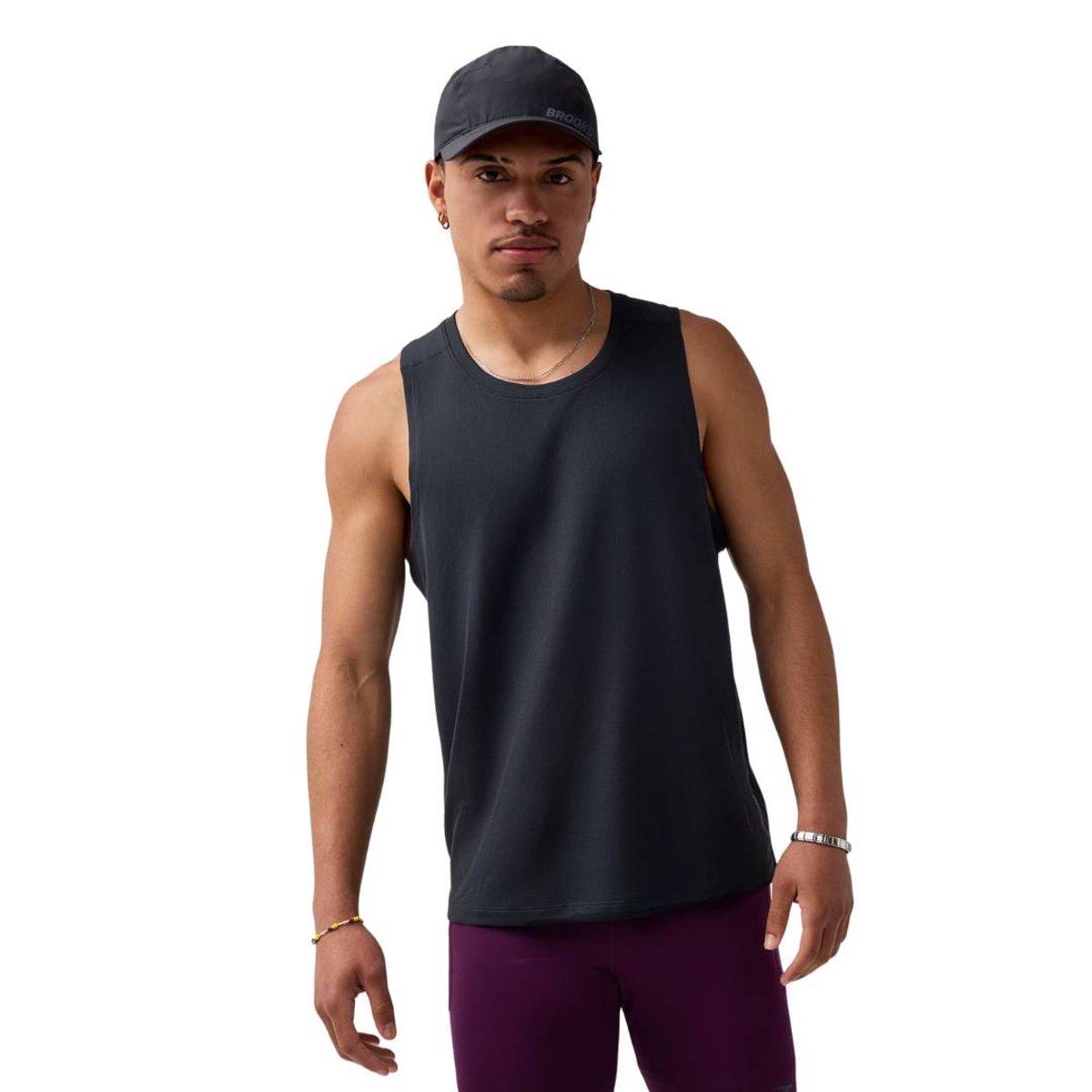 Camiseta Brooks Dash Sem Mangas Preta, Tamanho XS. Homem