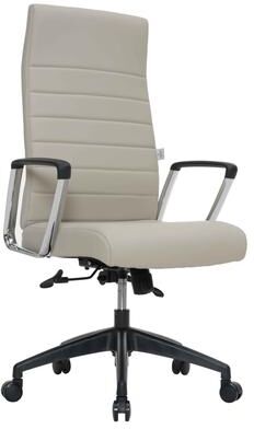 LeisureMod Hilton Modern High Back Ergonomic Leather Office Chair with Adjustable Height, Swivel, and Tilt for Conference or Executive Desk