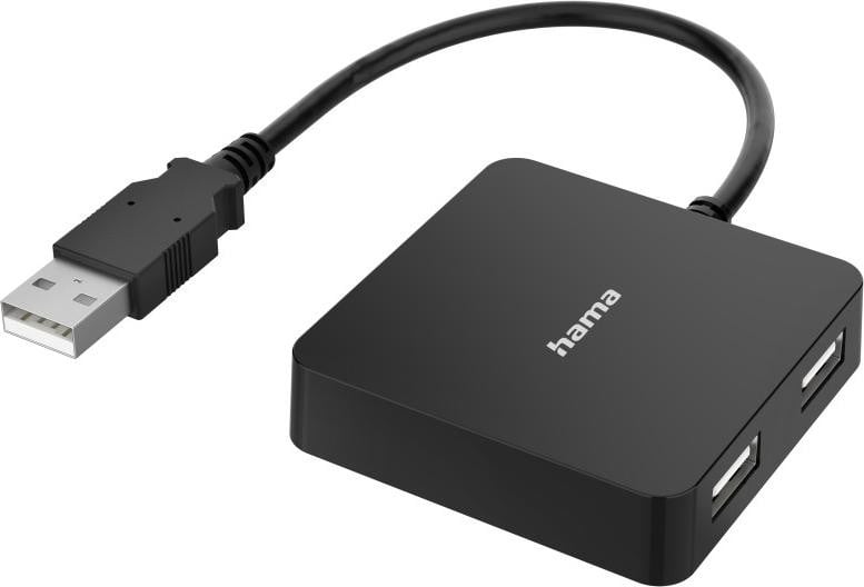 Hama USB 2.0 Type-A naar USB 2.0 Type-A kabel, 480 Mbit/s, zwart, 0,15 m