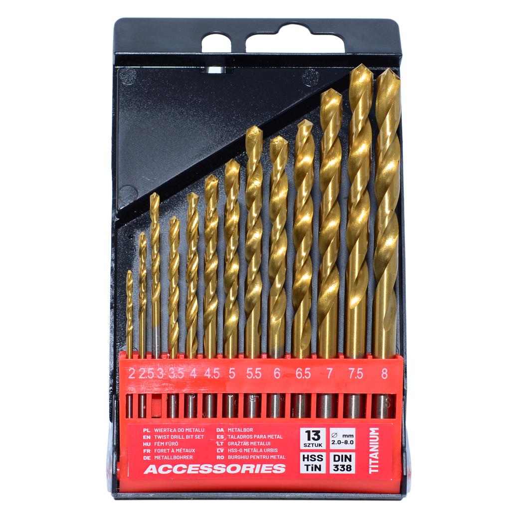 Awtools WIERTŁO METAL TYTAN KPL. 13szt./2-8,0mm/ (66743583)