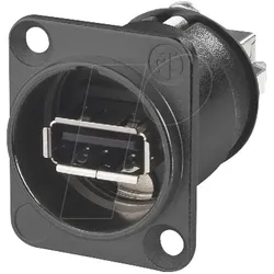NEUTRIK NAUSB-WB - NEUTRIK USB-Einbaudurchgangsbuchse schwarz
