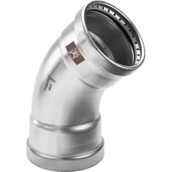 Viega Bogen TEMPONOX XL 1726XL IxI, 76,1mm, 45 Grad, Stahl nichtrostend