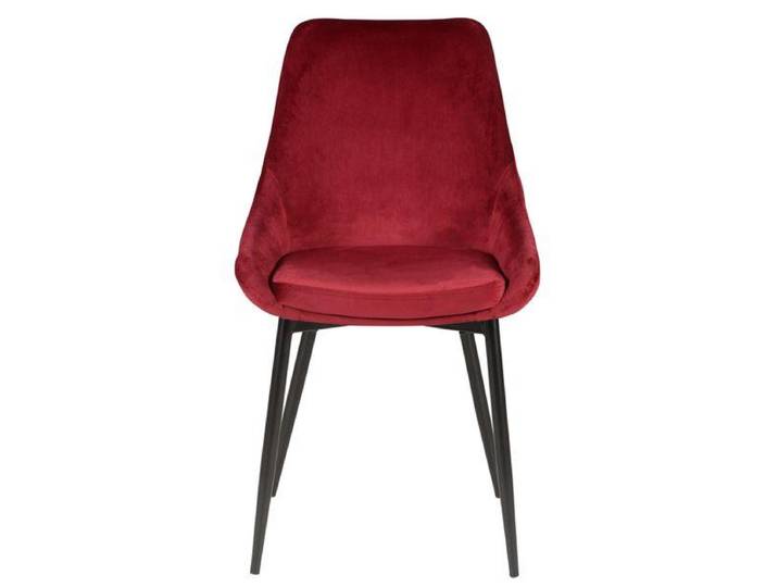 Chaise en velours rouge