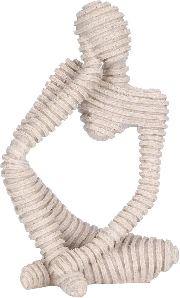 Hars Denker Sculptuur - Abstract Grijs Beeld voor Interieur Decoratie