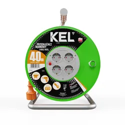 Kabeltrommel 40m 4 Steckdosen 230V 16A Schuko 3680 W W-97541