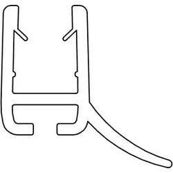 HSK Ersatzteile Wasserabweisprofil, gebogen, 6 mm Glas, Runddusche 3-teilig und, E100059-6-3-99 E100059-6-3-99