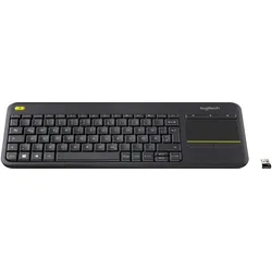 Logitech K400 Plus (DE, Kabellos), Tastatur, Schwarz