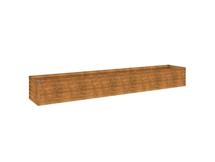 vidaXL Garten-Hochbeet 291/50/36 Cm Cortenstahl, Braun, Metall, 291x36x50 cm, Gartenzubehör, Hochbeete