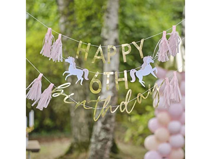 Ginger Ray PC-102 Princess Happy Birthday Bunting, veelkleurig
