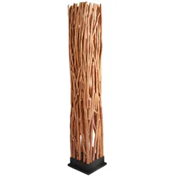 Invicta Interior Stehleuchte Nature Art Longanholz natur, 31 x 31 x 173 cm