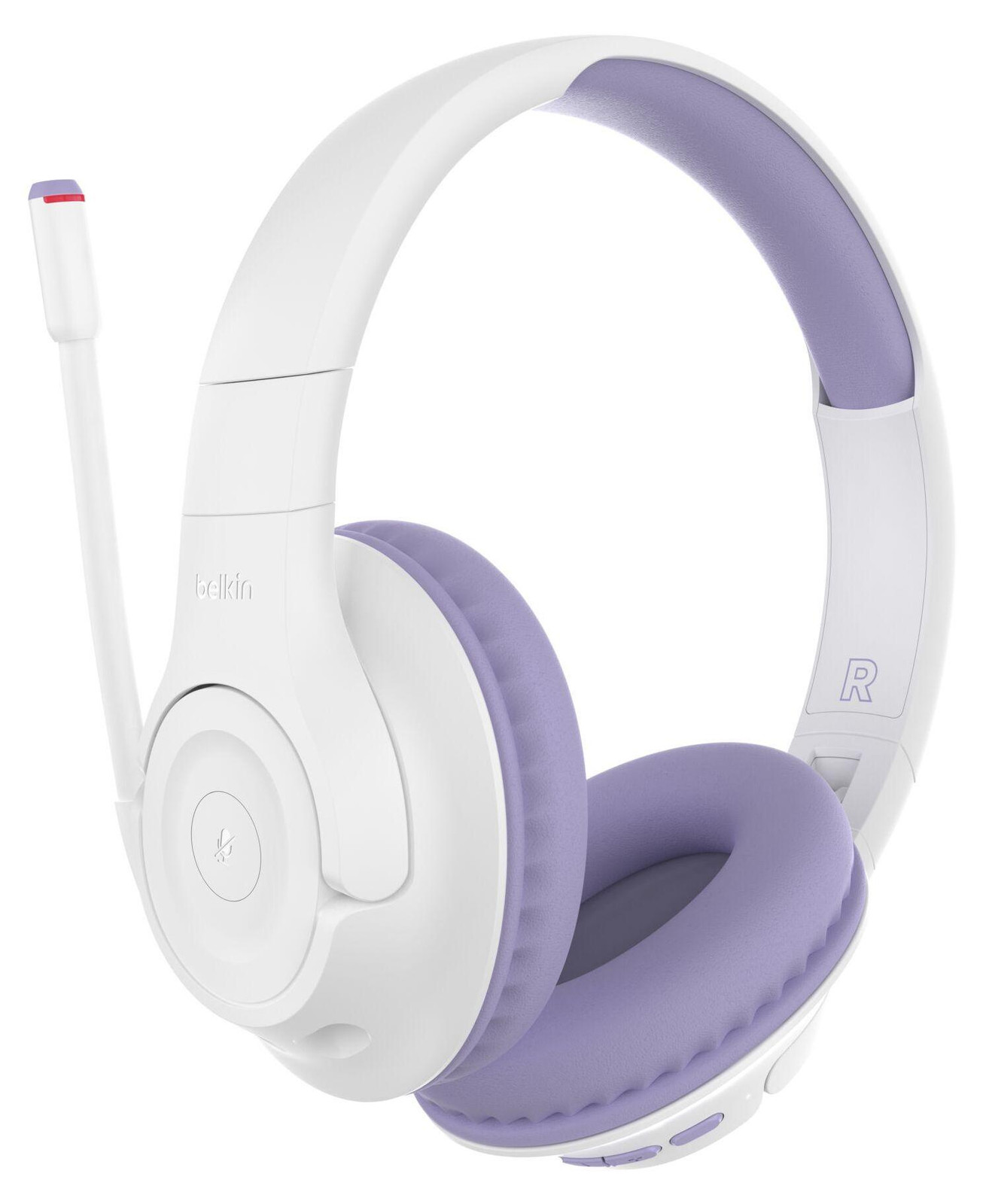 Belkin Soundform Inspirer over-ear hoofdtelefoon voor kinderen Bluetooth wit/lavendel