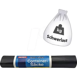 REINEX 1340 - REINEX Schwerlastsäcke 240,0 l schwarz 45,0 μm, 5 Stück