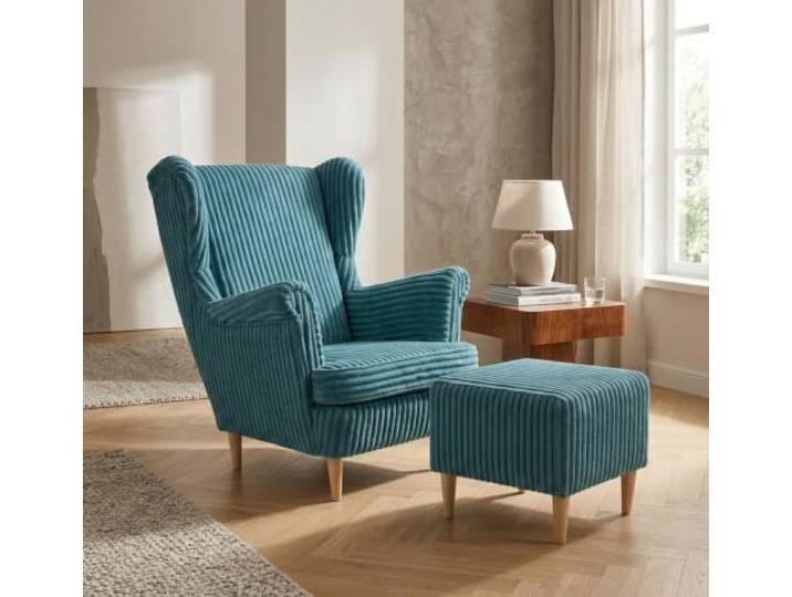 Family Meble Ohrensessel mit Fußhocker Idylla – Variante Idylla 75