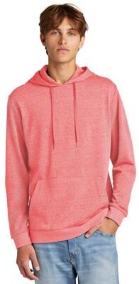 District DT1300 Perfect Tri Fleece Pullover Hoodie in Red Frost size 2XL   Polyester Blend