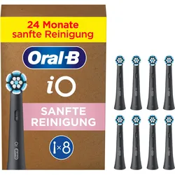 ORAL-B Aufsteckbürsten iO Sanfte Reinigung Schwarz 8er FFU