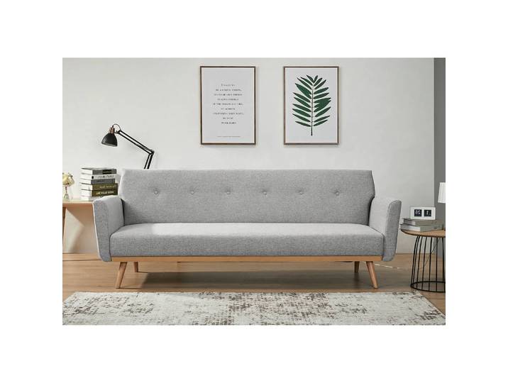 Schlafsofa Posen Grau/Lichtgrau Filz Blix 212 x 79 x 85cm Skandi