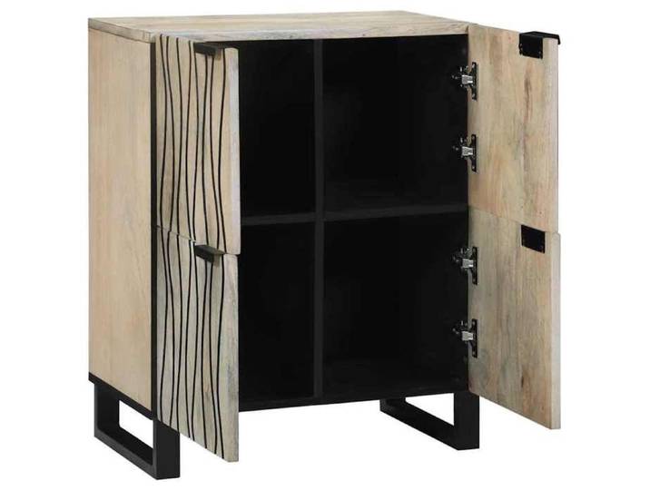 NOUVEAU Placard de rangement - Buffet de Cuisine - Meubles et étagères - blanc - et Noir - 60x33x75cm 54394