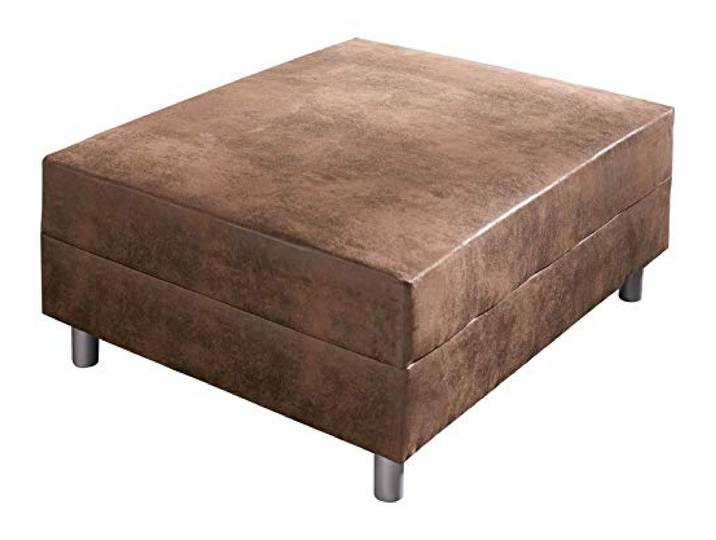 DELIFE Sofa-Hocker Clovis Braun Modul B98 x T83 Antik Optik Sitzhocker
