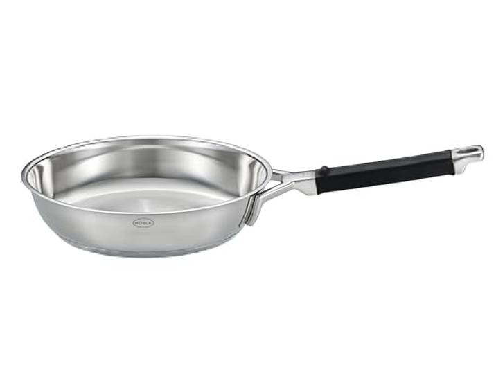 RÖSLE SILENCE PRO Bratpfanne Ø 24 cm, Edelstahl 18/10, silbern/schwarz