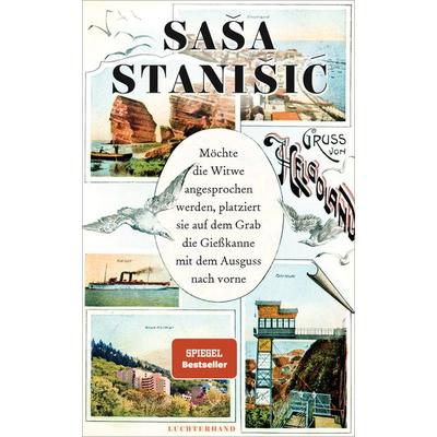 Möchte die Witwe angesprochen werden, platziert sie auf dem Grab die Gießkanne mit dem Ausguss nach vorne, Gebundene Ausgabe von Saša Stanišić,