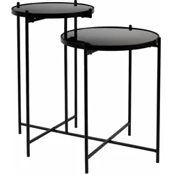 designline »Li« Beistelltisch 2 in 1 schwarz