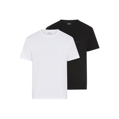 T-Shirt BOSS, Herren, Gr. XL, weiß (open miscellaneous 980), Jersey, Obermaterial: 100% Baumwolle, gemustert, Rundhals, Shirts T-Shirt, Ton in Ton Stickerei