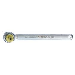 KS Tools 160.0726 Bremsen-Entlüftungsschlüssel, extra kurz, 7 mm, grün