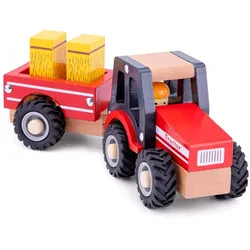 New Classic Toys Traktor mit Anhänger - Heuhaufen