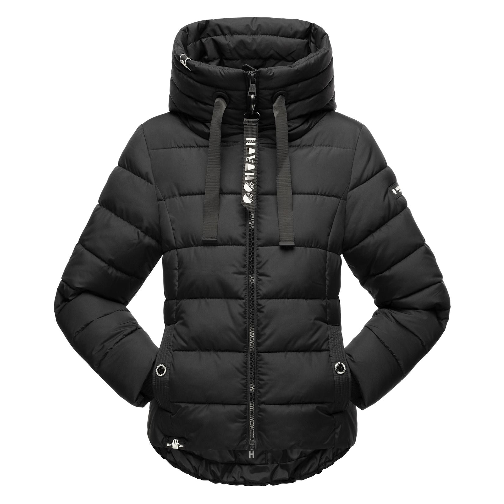 NAVAHOO Damen Steppjacke stylische Winterjacke mit Kapuze Amayaa