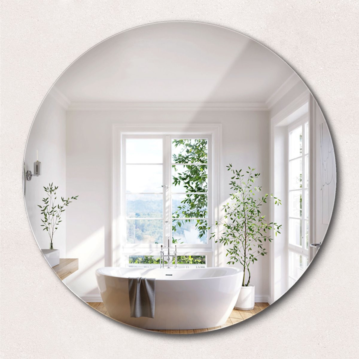 ArtPrintCave Wandspiegel - Ronde Spiegel zonder rand - 40 x 40 cm