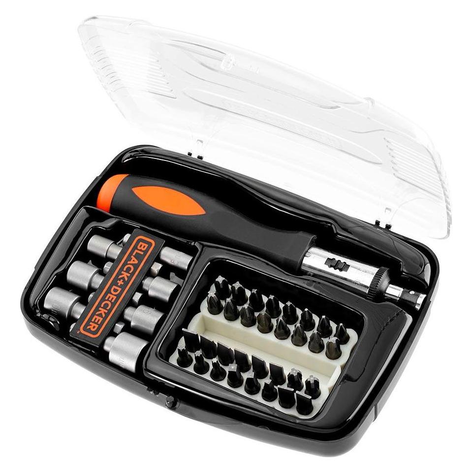 Black & Decker A7062 Handschraubendreher Multi-Bit-Schraubendreher Ratschenschrauber (Schlitz) (A7062)
