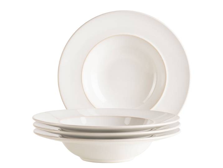 Pastateller Unico 4er-Set Ø 27cm Weiß/Weiß