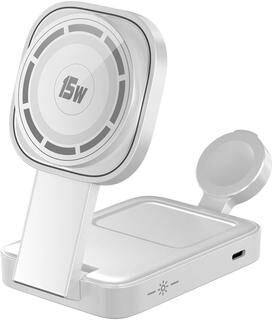 Inspire Curations 30W Foldable 3 In 1 Wireless Charging Station Magnetic Fast Charger For IPhone, Apple Watch & AirPods a